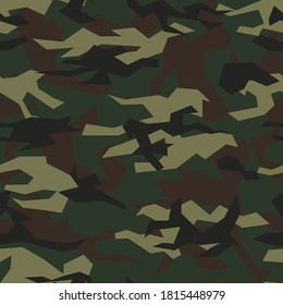 
Green abstraction camouflage seamless pattern vector background. Geometric pattern.