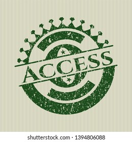 Green Access rubber grunge texture stamp