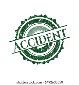 Green Accident rubber grunge texture stamp