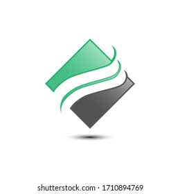 Design-Vektorillustration des Green Accounting Logos