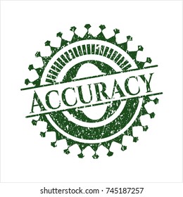 Green Accuracy distressed rubber grunge texture seal