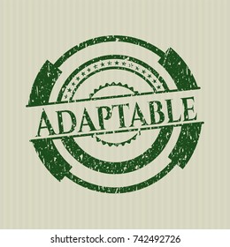 Green Adaptable rubber stamp