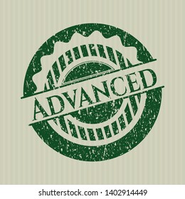 Green Advanced distressed rubber seal with grunge texture
