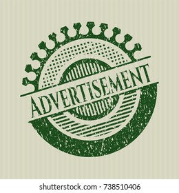 Green Advertisement rubber grunge texture seal