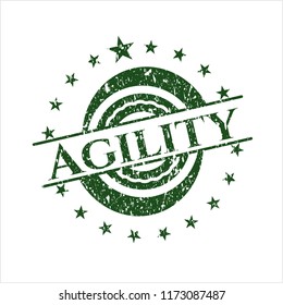 Green Agility distress with rubber seal texture