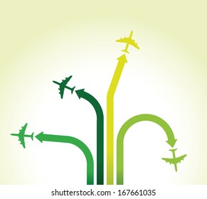 Green Airplane Background Stock Vector (Royalty Free) 167661035 ...