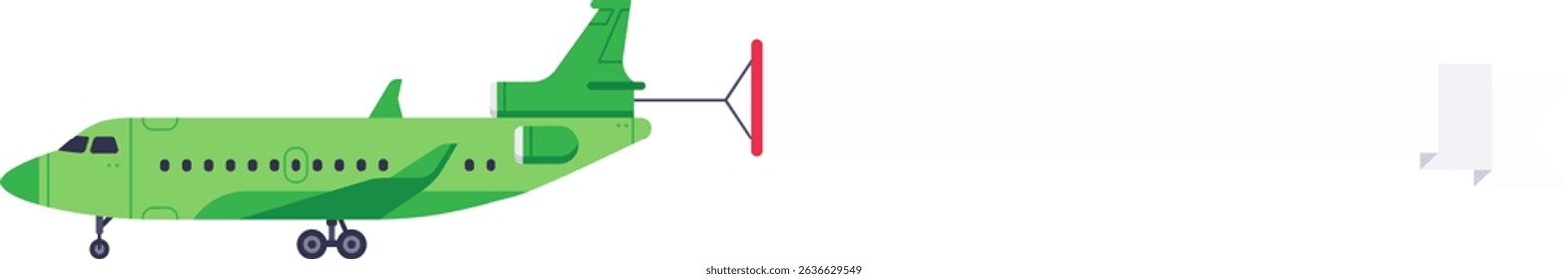Green airplane being fueled by money representing the high costs of air travel, concept of expensive flights and rising fuel prices, simple flat vector illustration isolated on white background