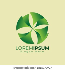 green alami circle logo consept with gradient