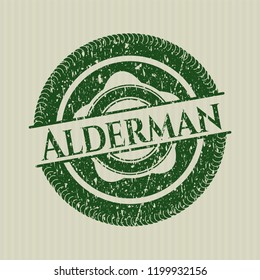 Green Alderman with rubber seal texture