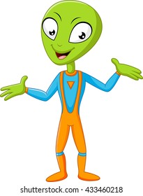 Green alien cartoon