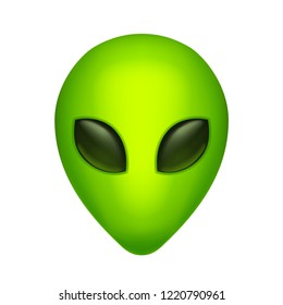 green alien front view
