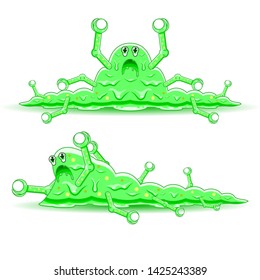 Green Alien Meltered Animal Monster Hand Cute