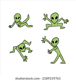Green Alien Tshirt Vector Design