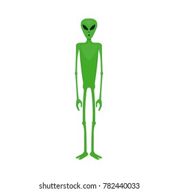 Green alien. Vector illustration on white background
