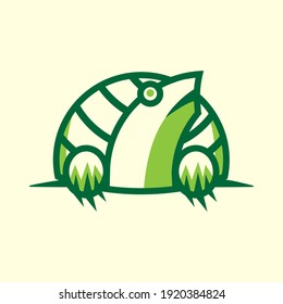 Green alligator snapping turtle. suitable for your brand logo, club and also suitable for use as illustrations and icons