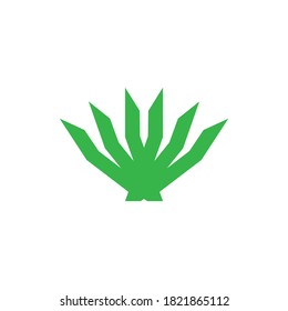 Vector de diseño del logo de Aloevera Verde