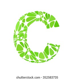 Green Alphabet Cell Style, Creative Design Templates