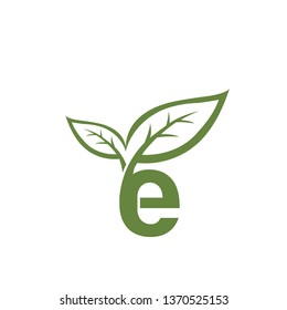 Green Alphabet Letter E Logo