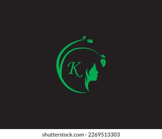 Green Alphabet LOgo OF K