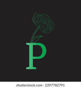 Green alphabet made of trees and leafs. Seasonal summer letters