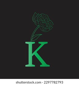 Green alphabet made of trees and leafs. Seasonal summer letters