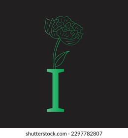 Green alphabet made of trees and leafs. Seasonal summer letters
