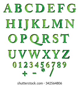 Green Alphabet Polygon Style, Creative Design Templates
