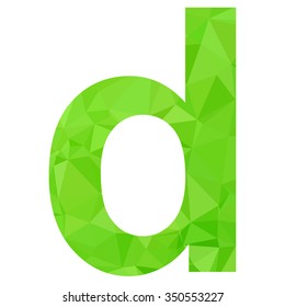 Green Alphabet Polygon Style, Creative Design Templates