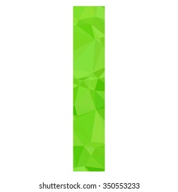 Green Alphabet Polygon Style, Creative Design Templates
