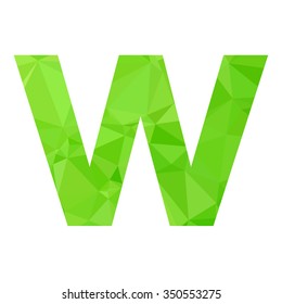 Green Alphabet Polygon Style, Creative Design Templates