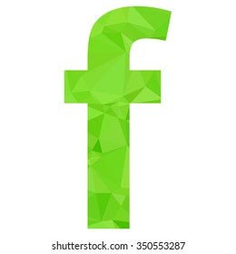 Green Alphabet Polygon Style, Creative Design Templates