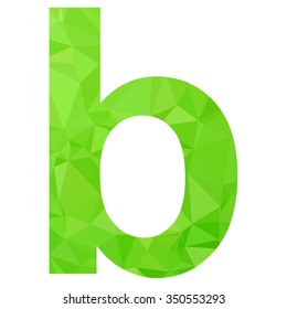 Green Alphabet Polygon Style, Creative Design Templates
