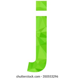 Green Alphabet Polygon Style, Creative Design Templates