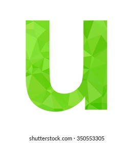 Green Alphabet Polygon Style, Creative Design Templates
