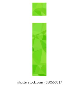 Green Alphabet Polygon Style, Creative Design Templates
