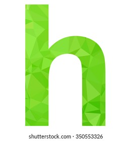 Green Alphabet Polygon Style, Creative Design Templates