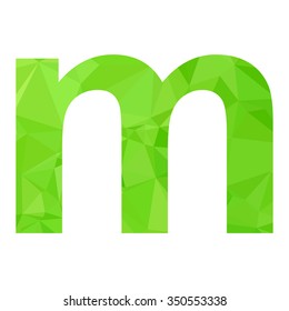 Green Alphabet Polygon Style, Creative Design Templates