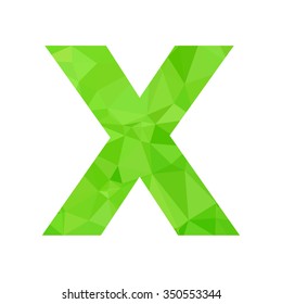 Green Alphabet Polygon Style, Creative Design Templates