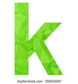 Green Alphabet Polygon Style, Creative Design Templates