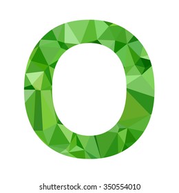 Green Alphabet Polygon Style, Creative Design Templates