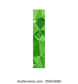 Green Alphabet Polygon Style, Creative Design Templates