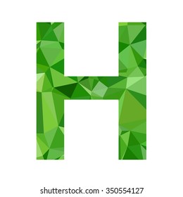 Green Alphabet Polygon Style, Creative Design Templates
