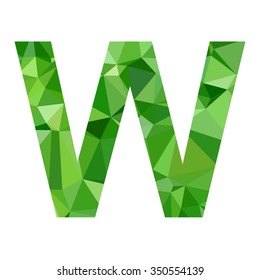 Green Alphabet Polygon Style, Creative Design Templates