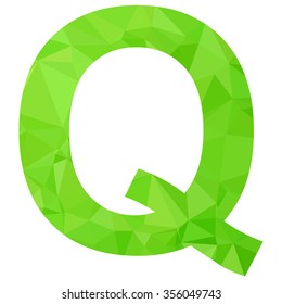 Green Alphabet Polygon Style, Creative Design Templates