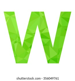 Green Alphabet Polygon Style, Creative Design Templates