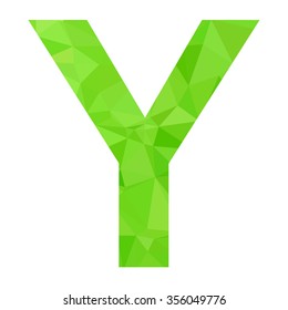 Green Alphabet Polygon Style, Creative Design Templates