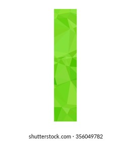 Green Alphabet Polygon Style, Creative Design Templates