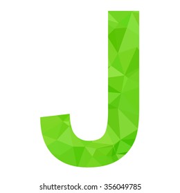 Green Alphabet Polygon Style, Creative Design Templates