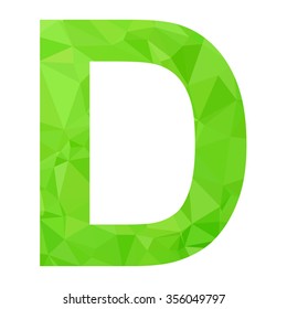 Green Alphabet Polygon Style, Creative Design Templates