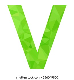 Green Alphabet Polygon Style, Creative Design Templates